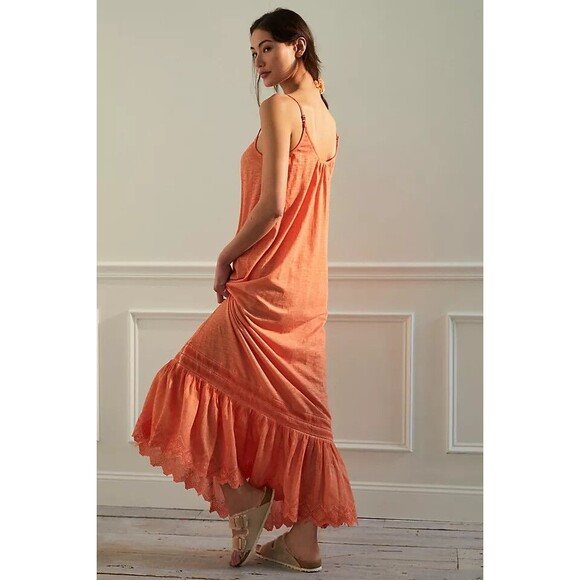 Daily Practice Anthropologie Arlene Maxi Dress Eyelet Embroidered Lace XS 254675 - Picture 5 of 10